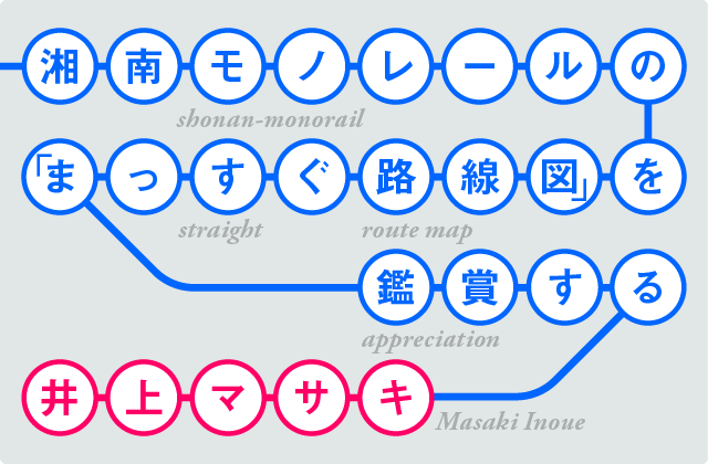 湘南モノレールの「まっすぐ路線図」を鑑賞する 井上マサキ