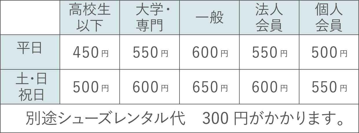 料金表